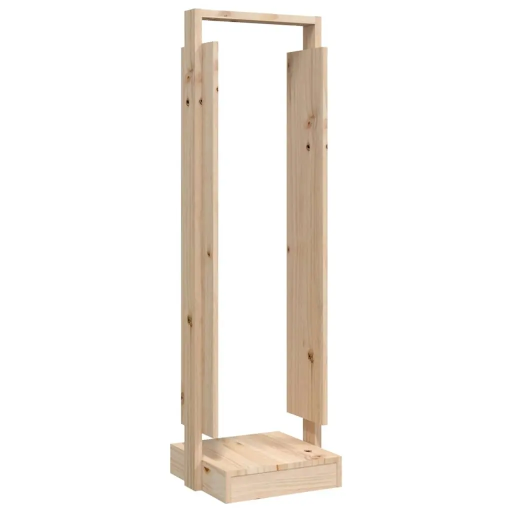 Log Holder Solid Pine Wood Indoor Firewood Stand Brown 33.5 x 30 x 110 cm