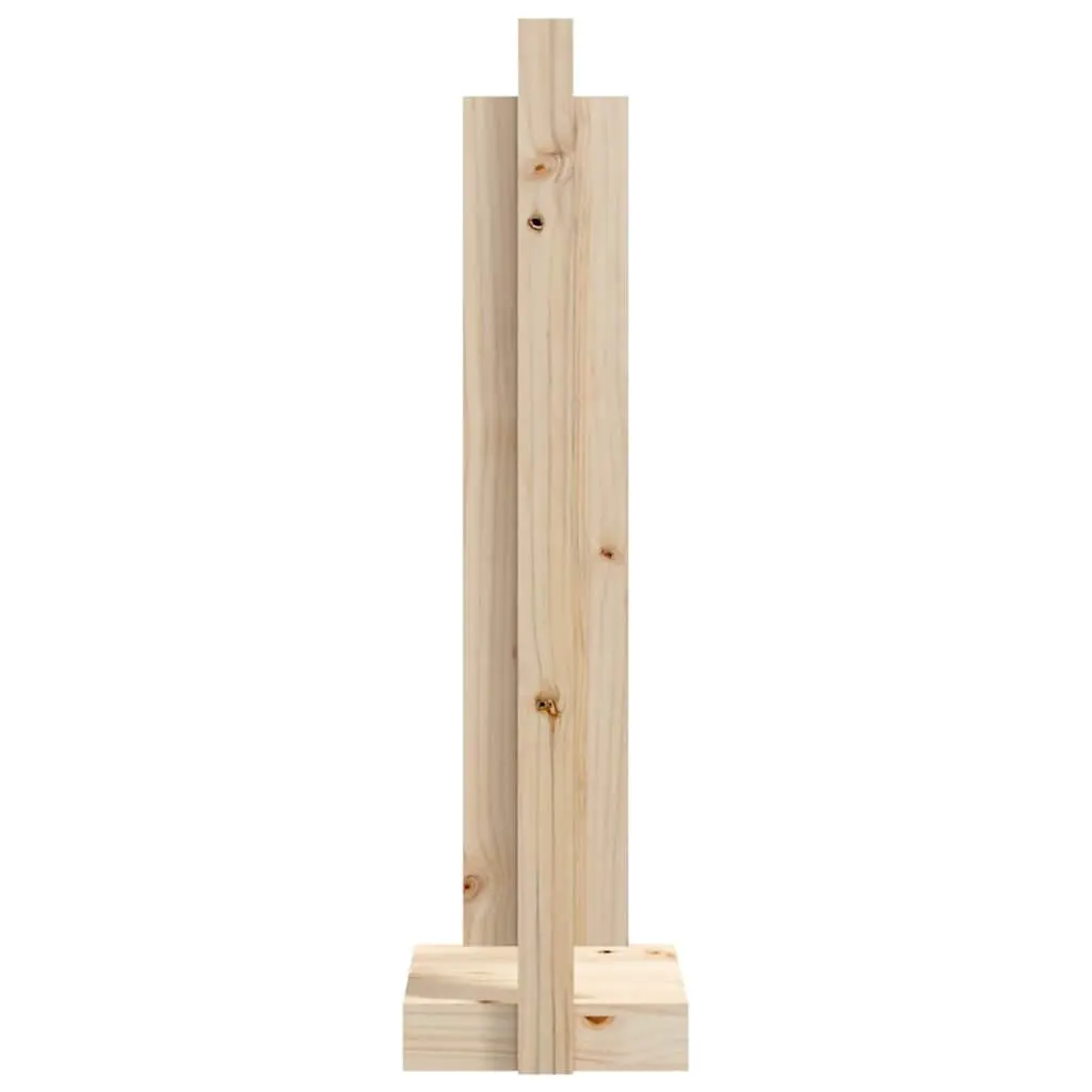 Log Holder Solid Pine Wood Indoor Firewood Stand Brown 33.5 x 30 x 110 cm