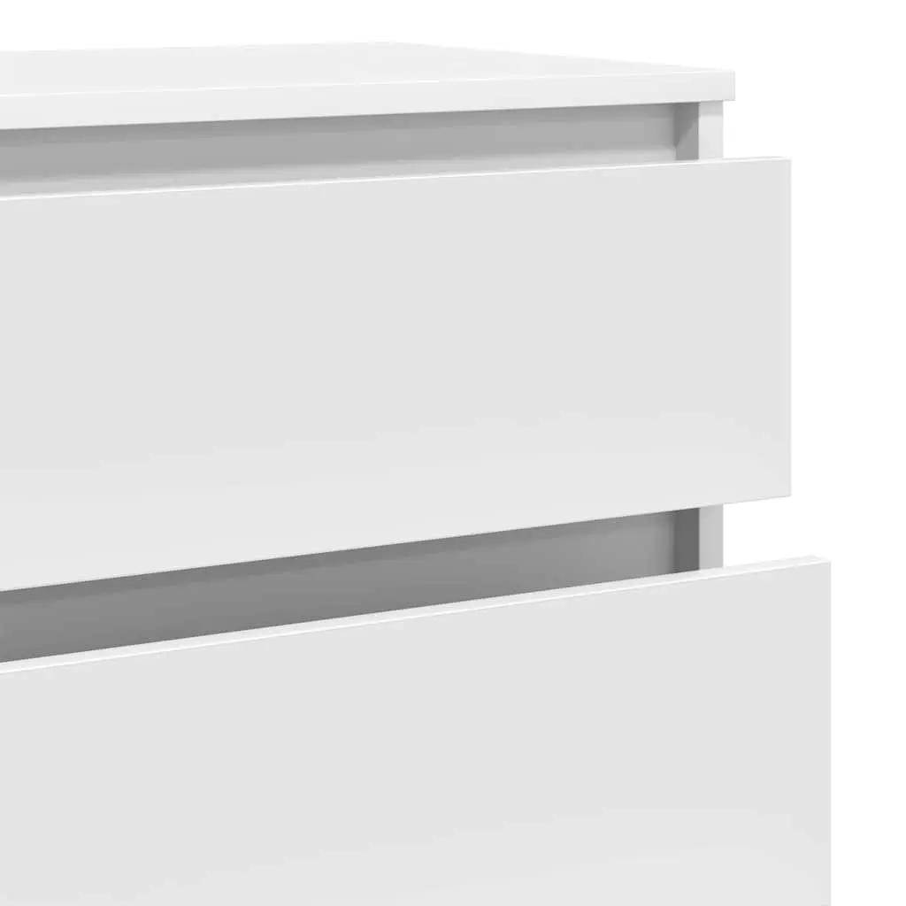 Storage Chest Drawer Cabinet Engineered Wood 60x36x103cm White 5 Drawers