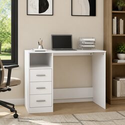 Practical White Office Desk for Home and Study 102x50x76cm