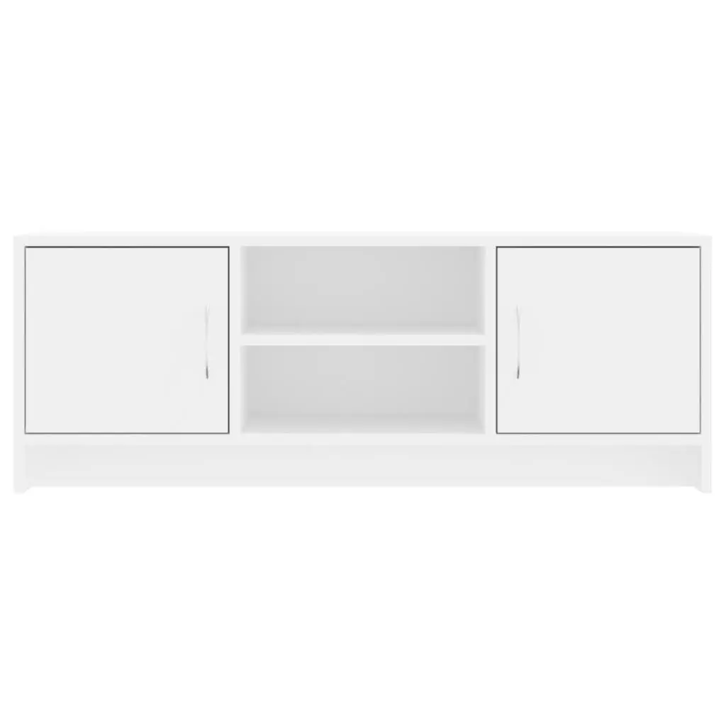 TV Cabinet White 102x30x37.5 cm Media Stand Storage Unit with Doors