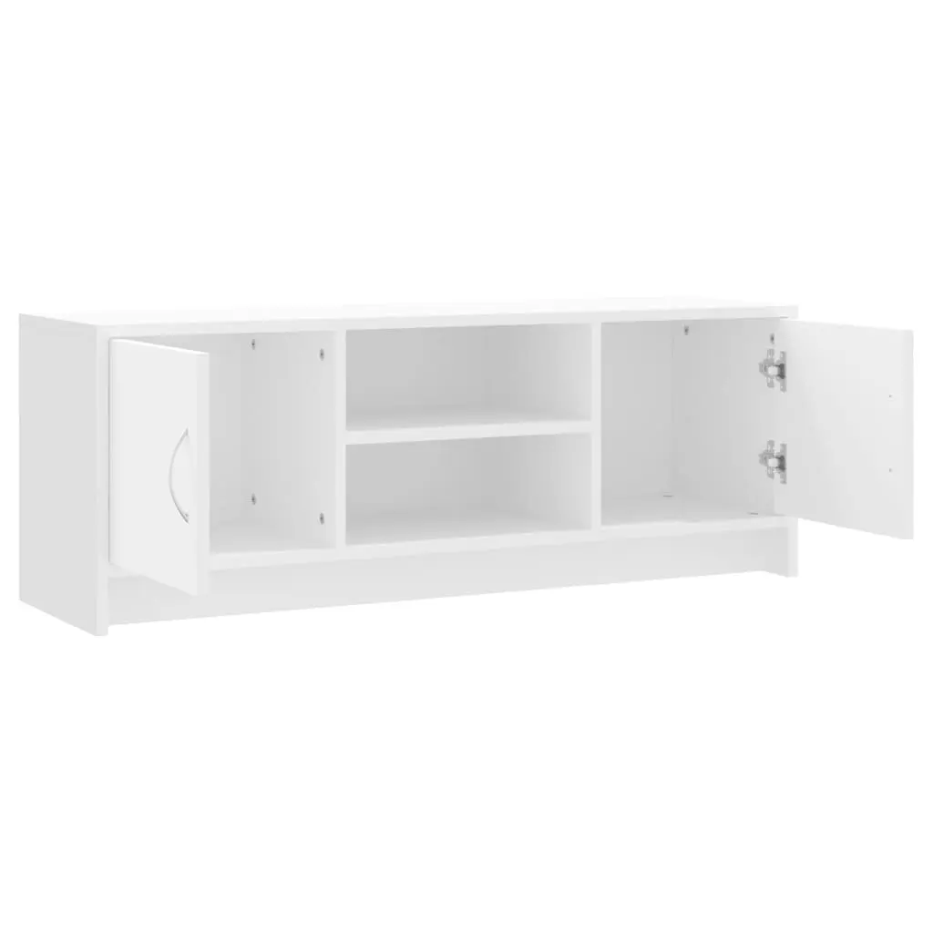 TV Cabinet White 102x30x37.5 cm Media Stand Storage Unit with Doors