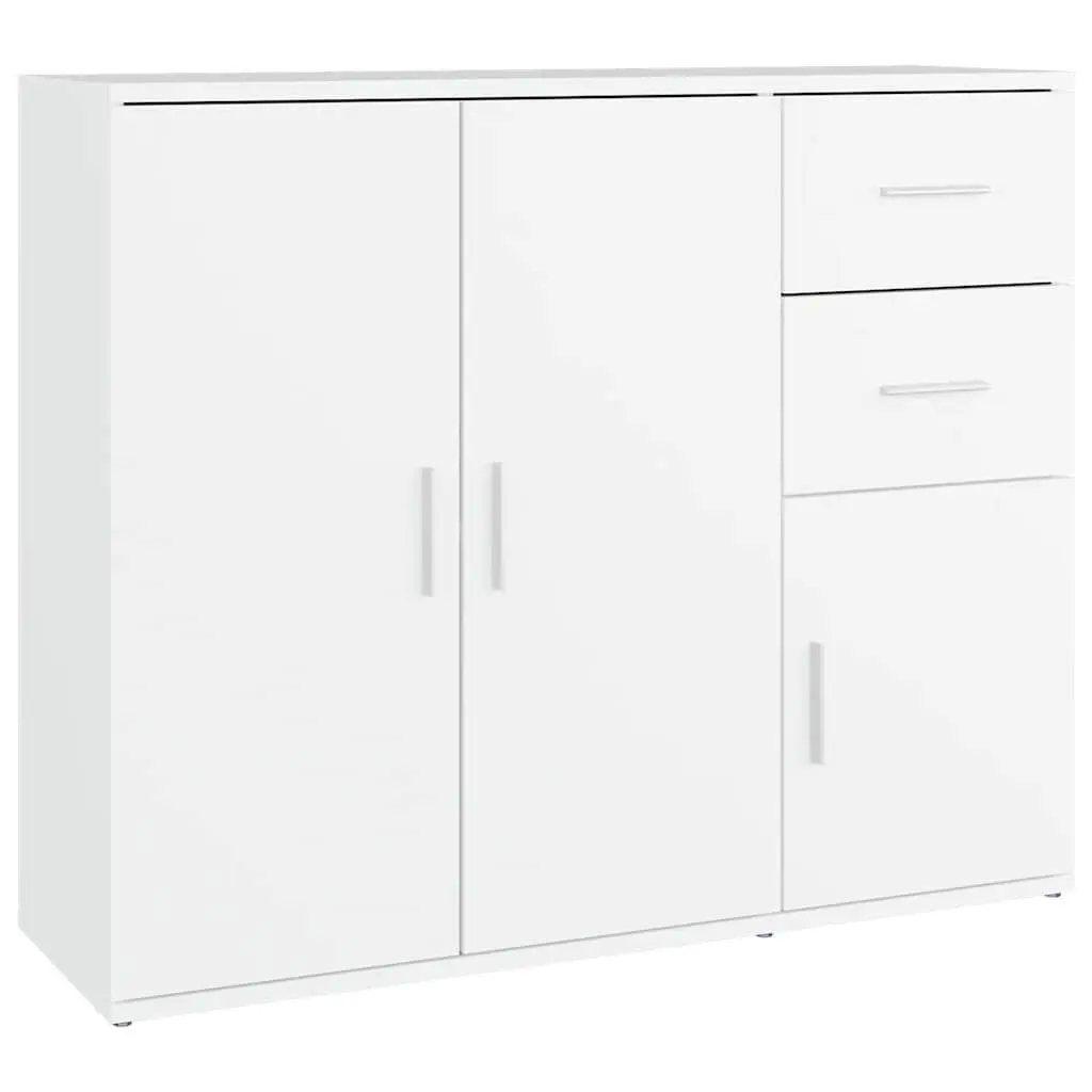 White Sideboard 91x29.5x75 cm for Home Storage