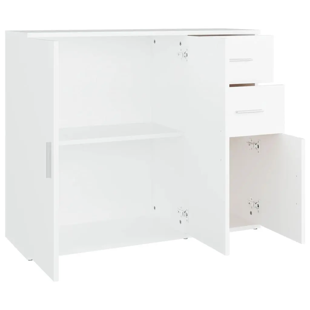 White Sideboard 91x29.5x75 cm for Home Storage