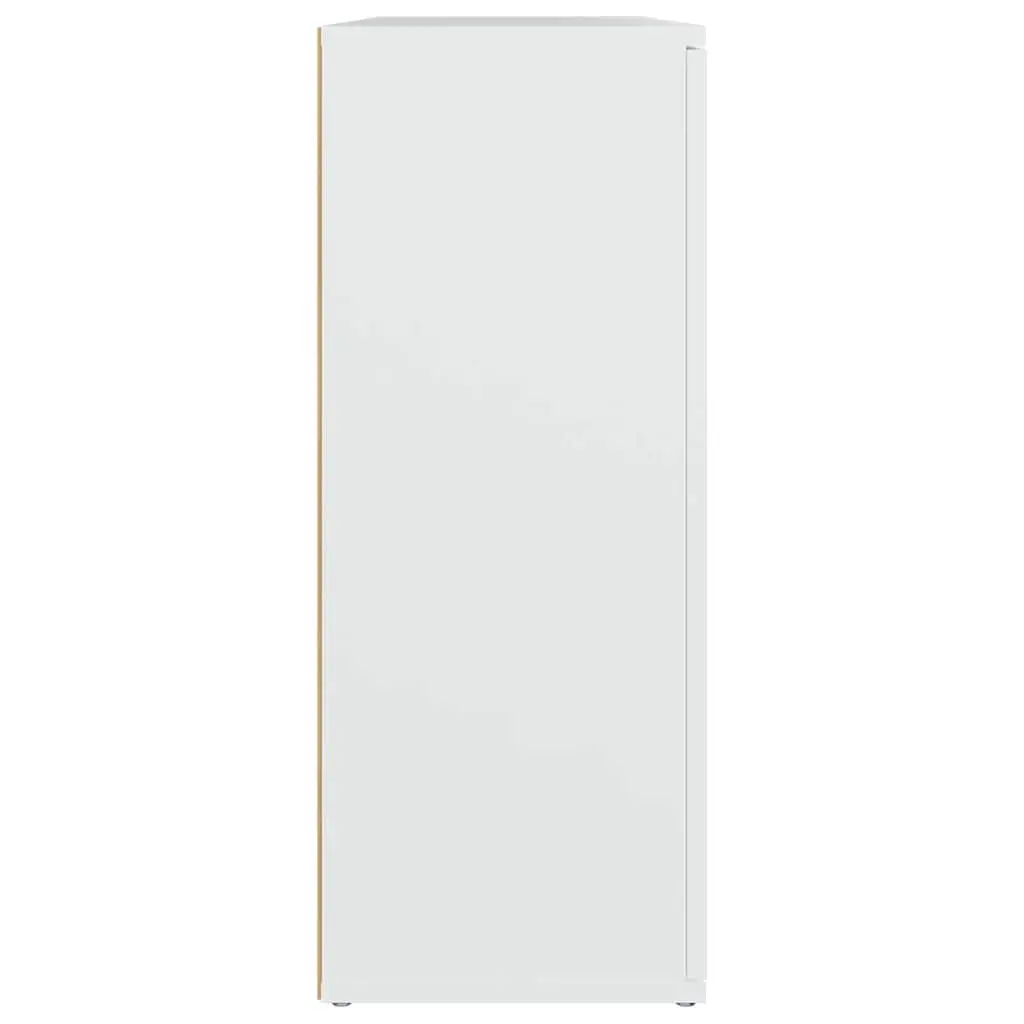 White Sideboard 91x29.5x75 cm for Home Storage