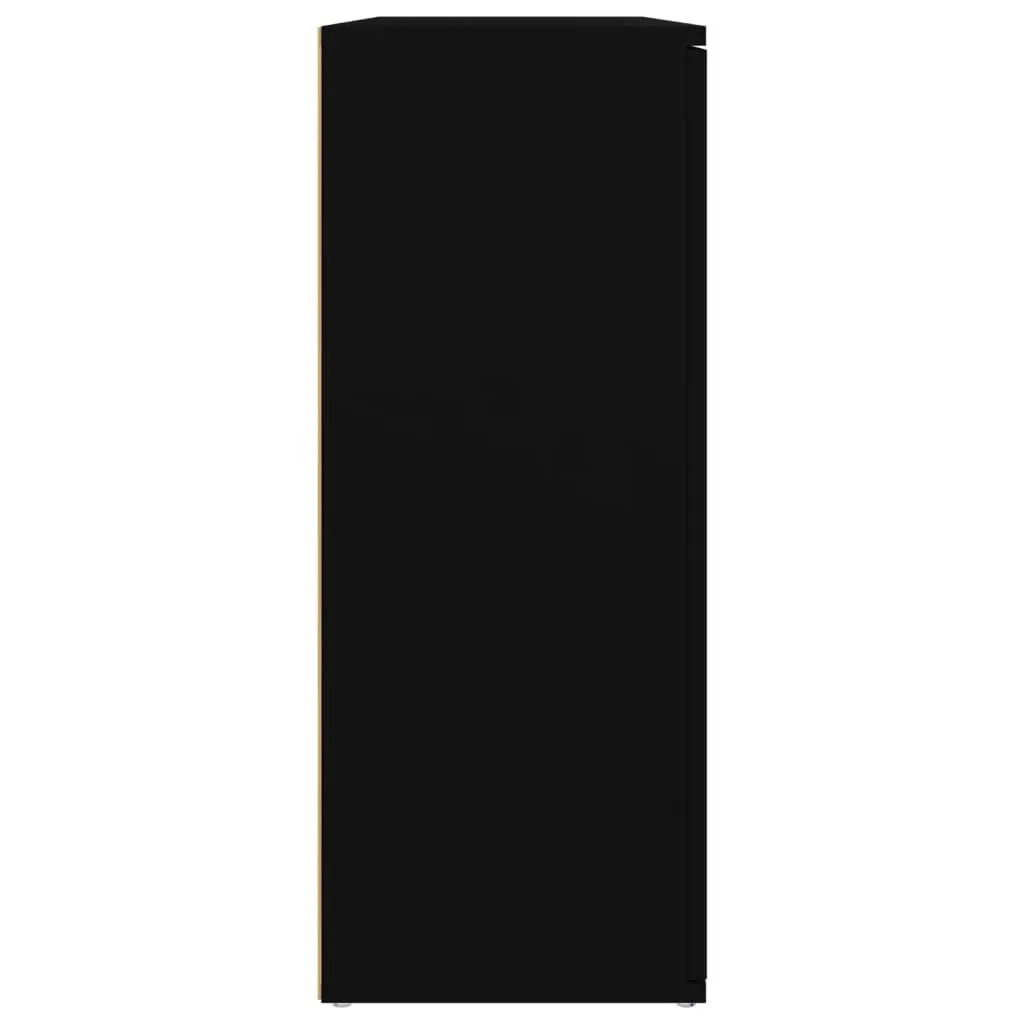 Sideboard Cabinet Engineered Wood 91x29.5x75cm Black Storage Furniture