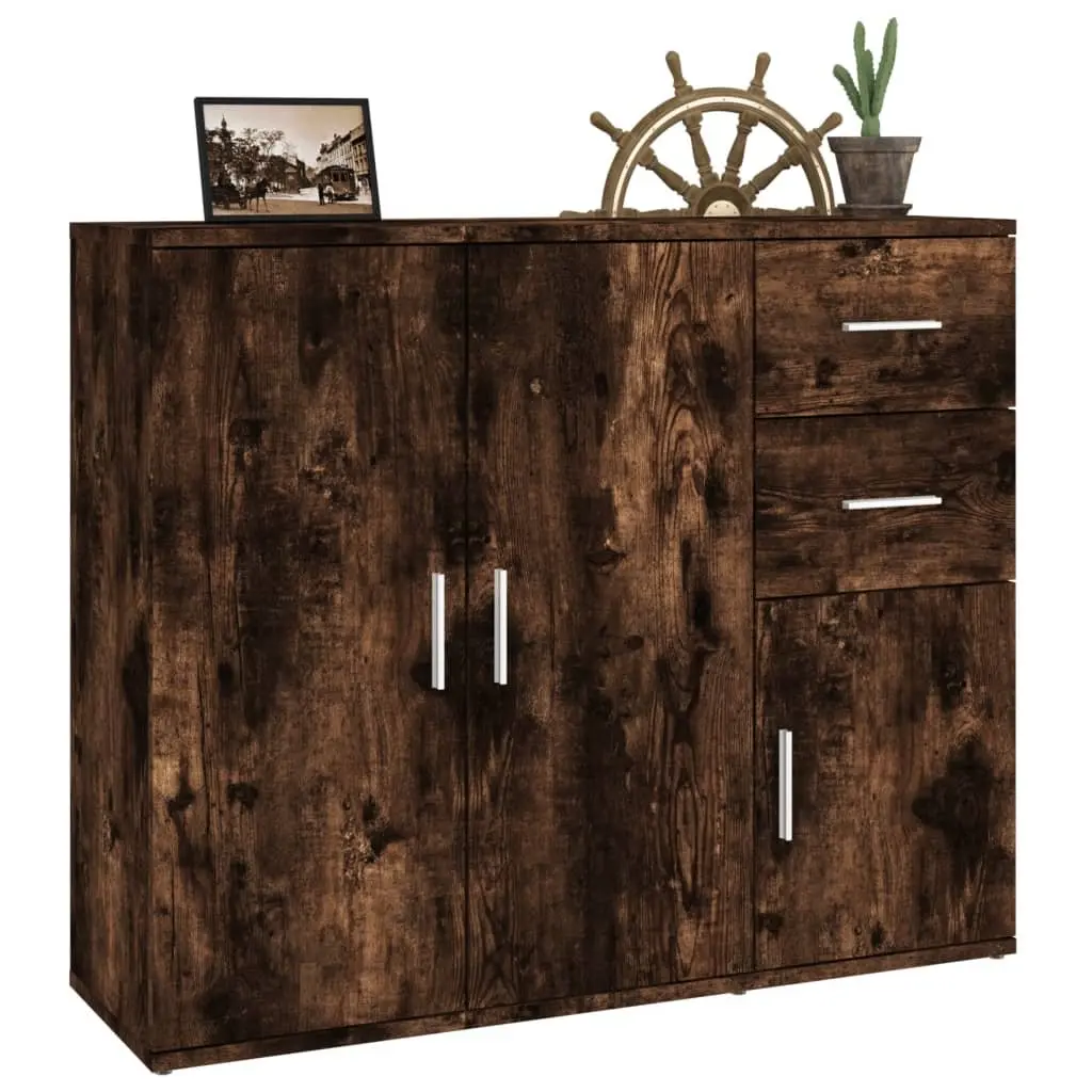 Sideboard Storage Cabinet Engineered Wood 91x29.5x75cm Brown
