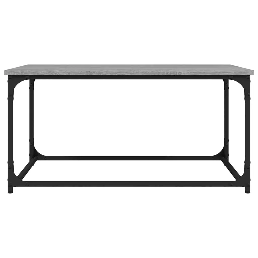 Coffee Table Iron Frame Engineered Wood Top 80x50x40cm Grey Sonoma
