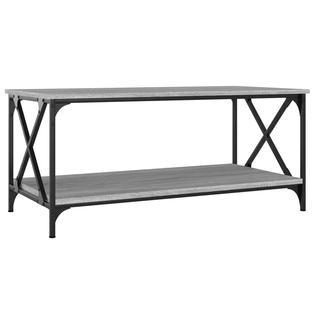 Coffee Table Engineered Wood 100 x 50 x 45 cm Grey
