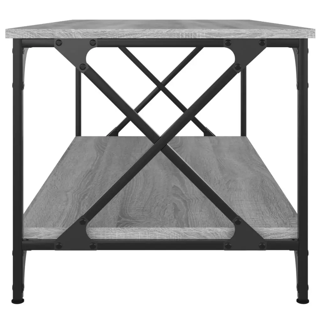 Coffee Table Engineered Wood 100 x 50 x 45 cm Grey