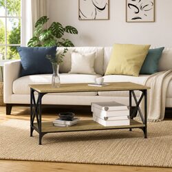 Practical Coffee Table with Open Shelf for Everyday Use