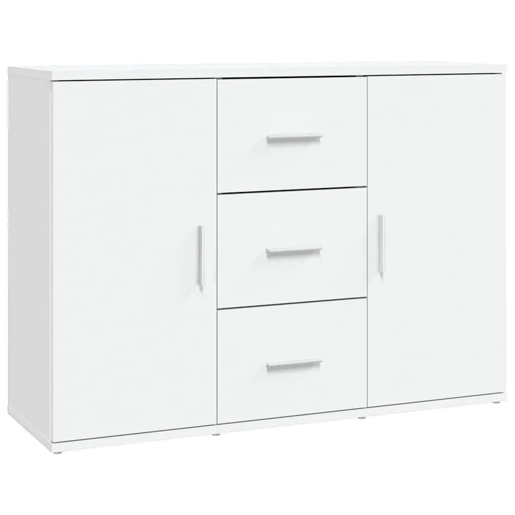 White Sideboard with 2 Doors and 3 Drawers