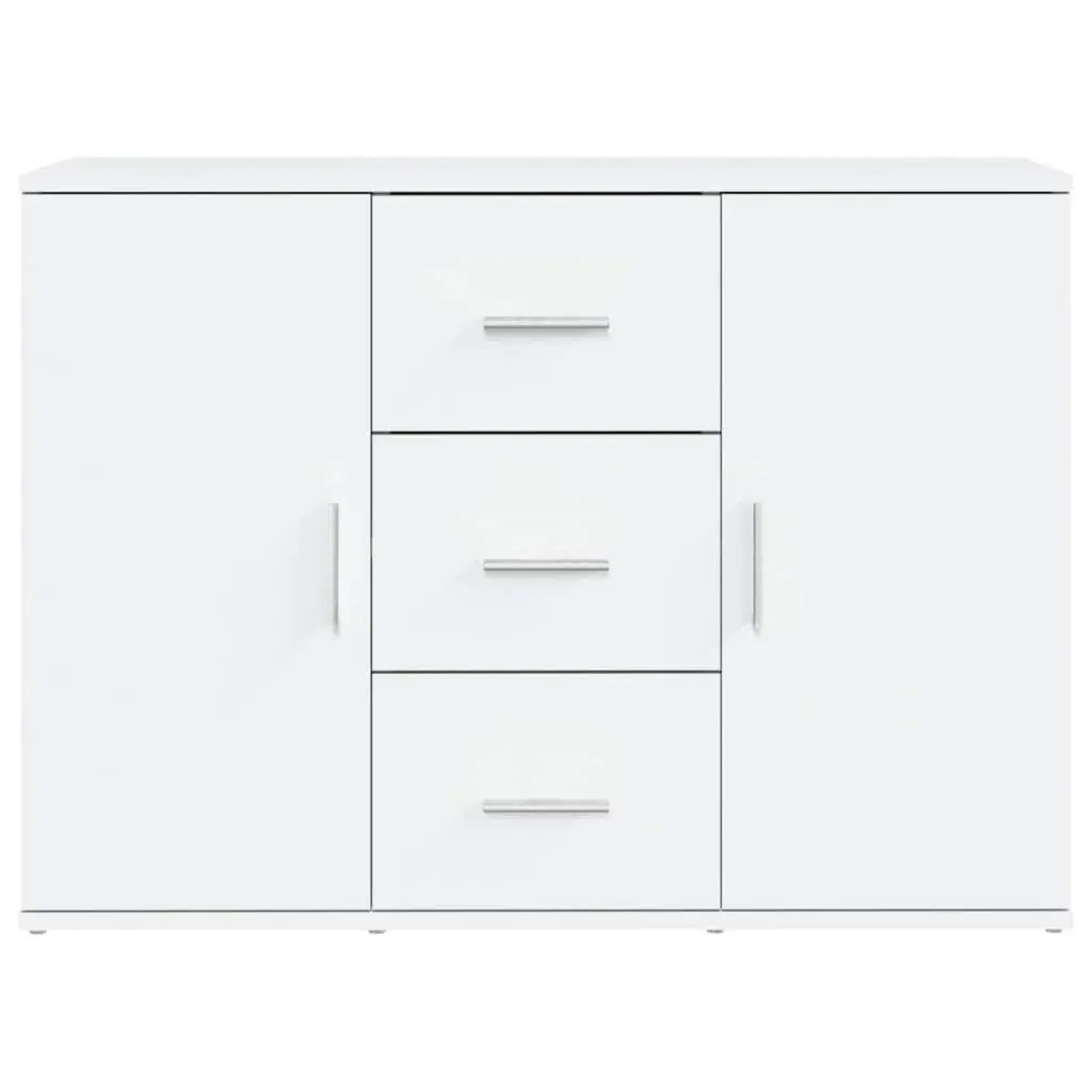White Sideboard with 2 Doors and 3 Drawers