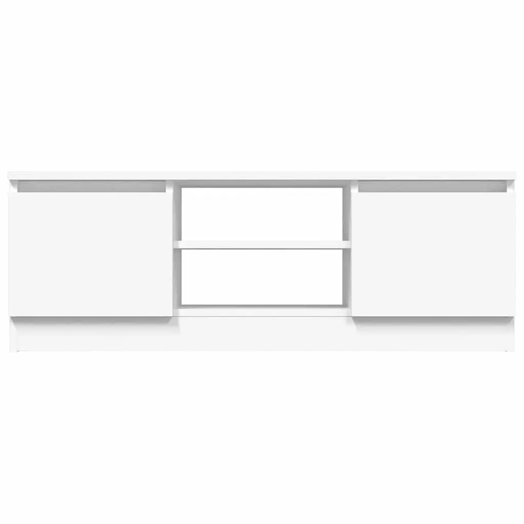 TV Cabinet with Door White Storage Unit Living Room Media Console Organizer