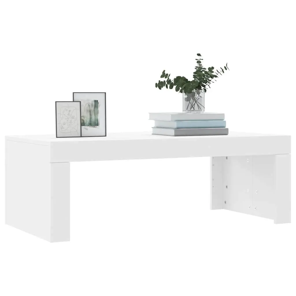 Coffee Table White 102x50x36 cm Modern Living Room Accent Furniture Engineered