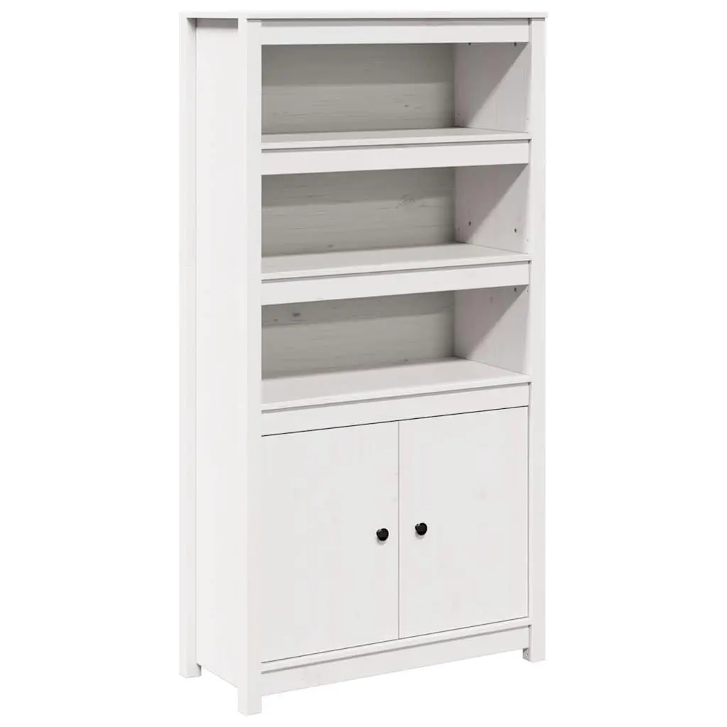 White Solid Pine Wood Highboard Storage