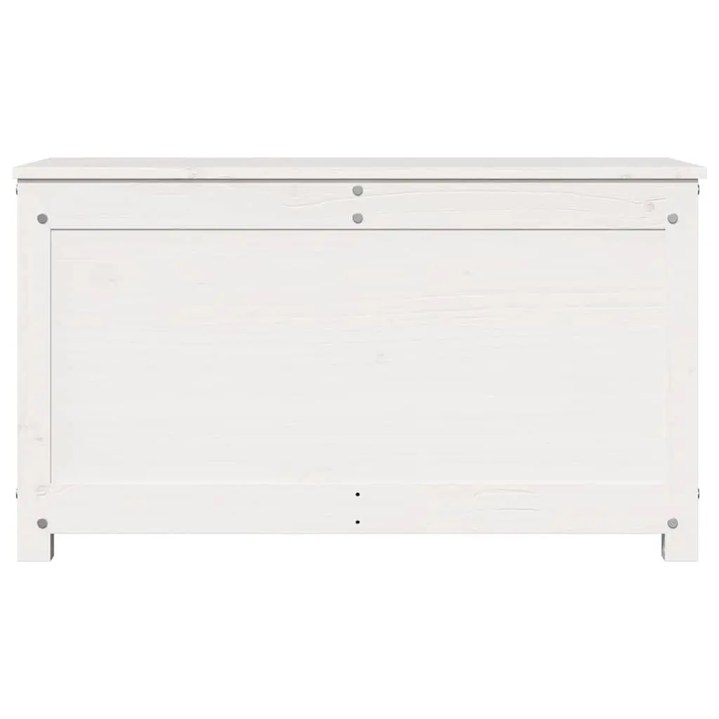 Storage Box Solid Pine Wood 80x40x45.5cm White Chest Organiser Lid Lift