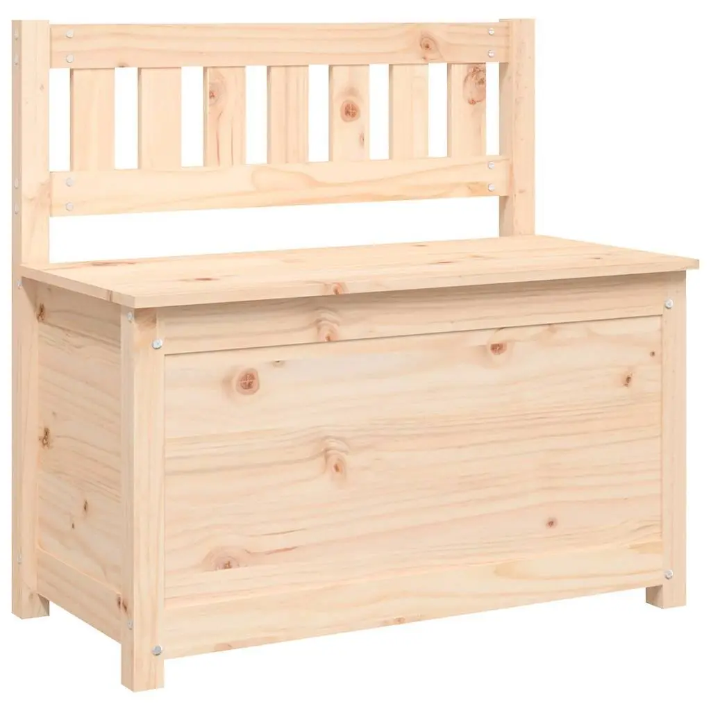 Wooden Storage Bench Solid Pine Wood 80 x 41 x 77 cm Brown