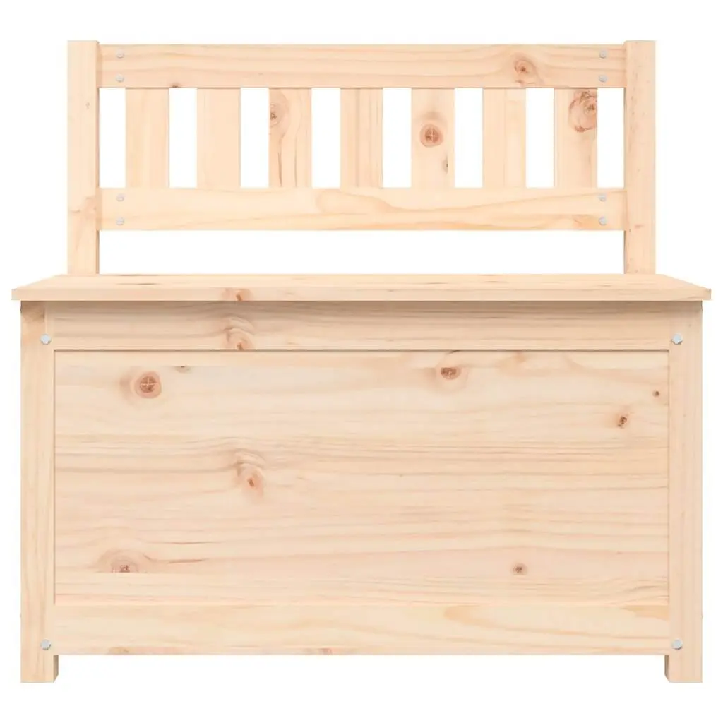 Wooden Storage Bench Solid Pine Wood 80 x 41 x 77 cm Brown