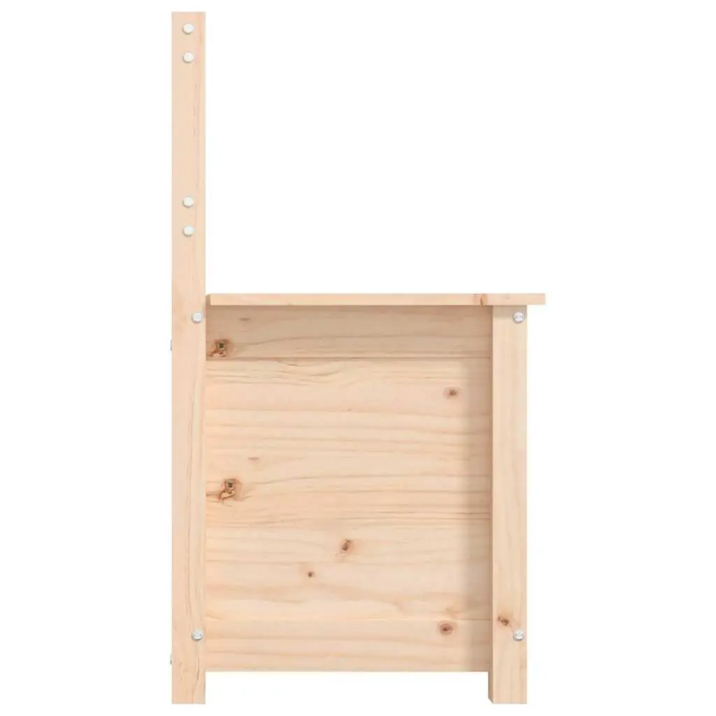 Wooden Storage Bench Solid Pine Wood 80 x 41 x 77 cm Brown