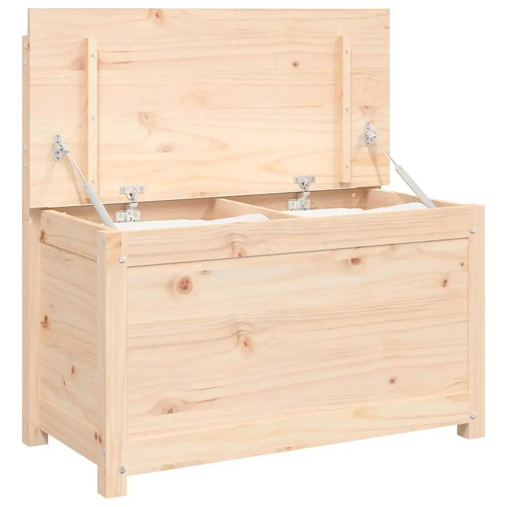 Wooden Storage Bench Solid Pine Wood 80 x 41 x 77 cm Brown