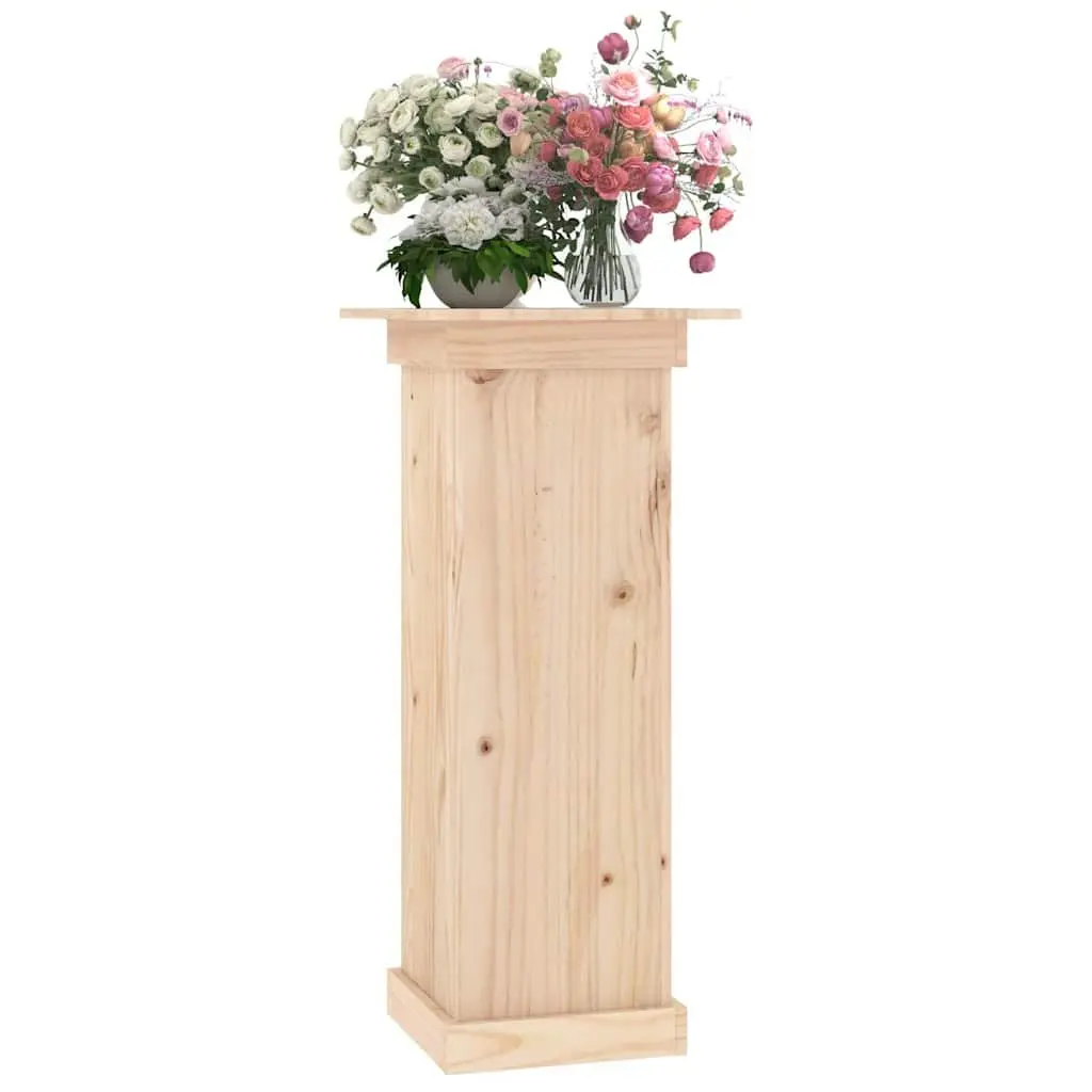 Pine Wood Flower Stand 90cm Height 40cm Width 40cm Brown Sturdy Display Holder for Indoor Outdoor Plant Decor
