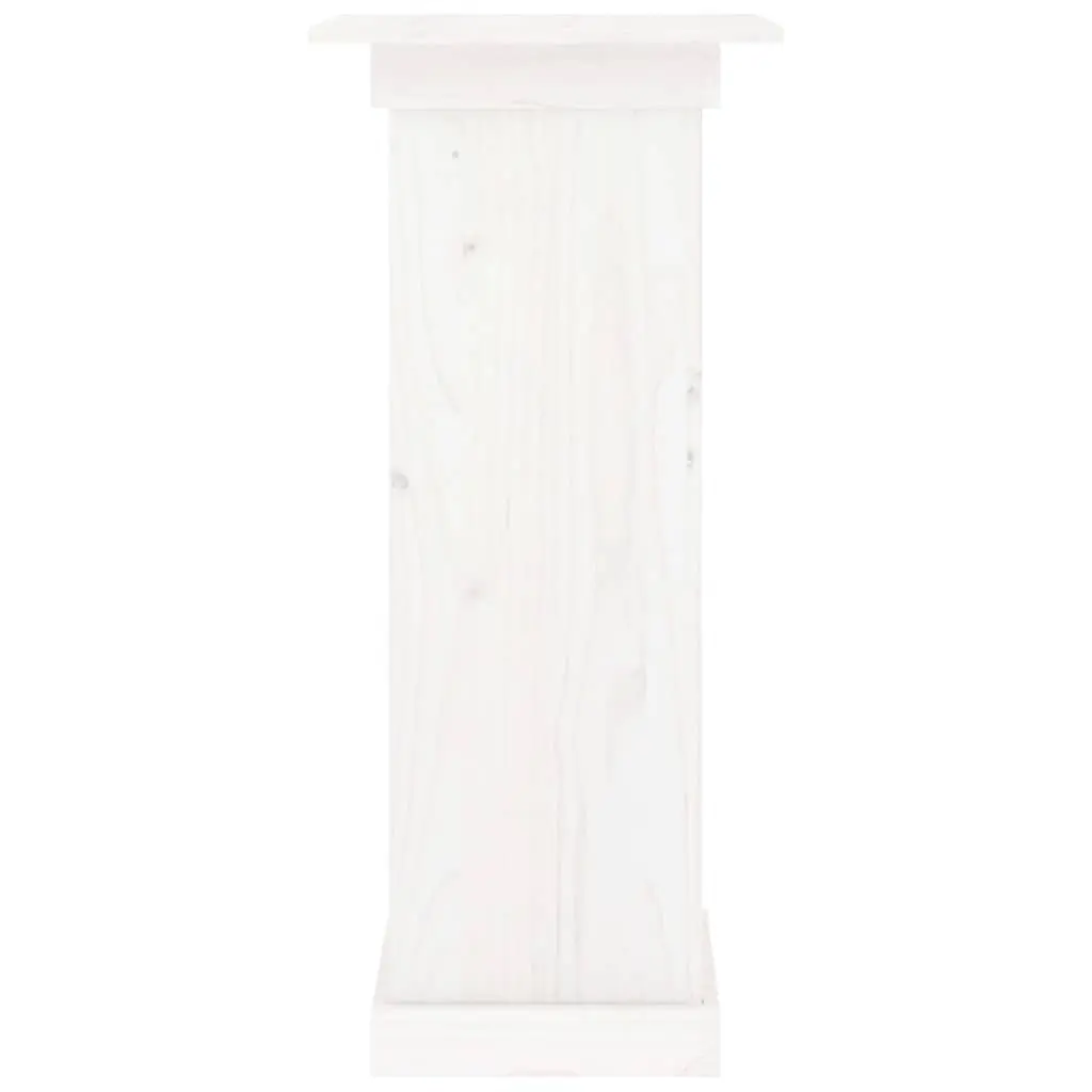 Flower Stand Solid Pine Wood 40x40x90cm White Plant Display Garden Patio Decor