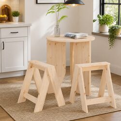 Practical Wooden Stools Set of 2 for Versatile Use