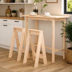 Practical Wooden Bar Stools Set of 2 for Any Room