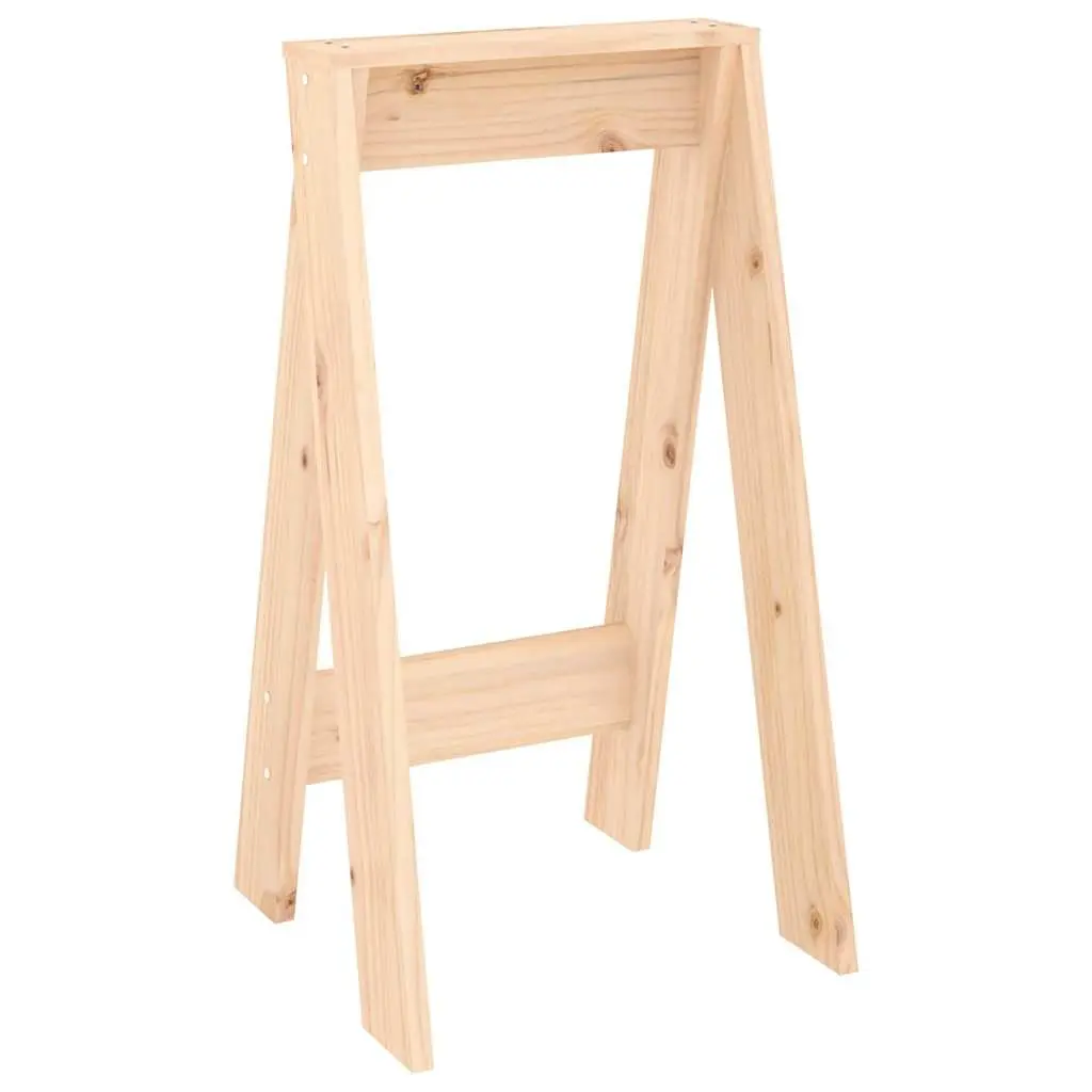 Wooden Bar Stools Solid Pine Wood Brown Rustic 2 Piece Set