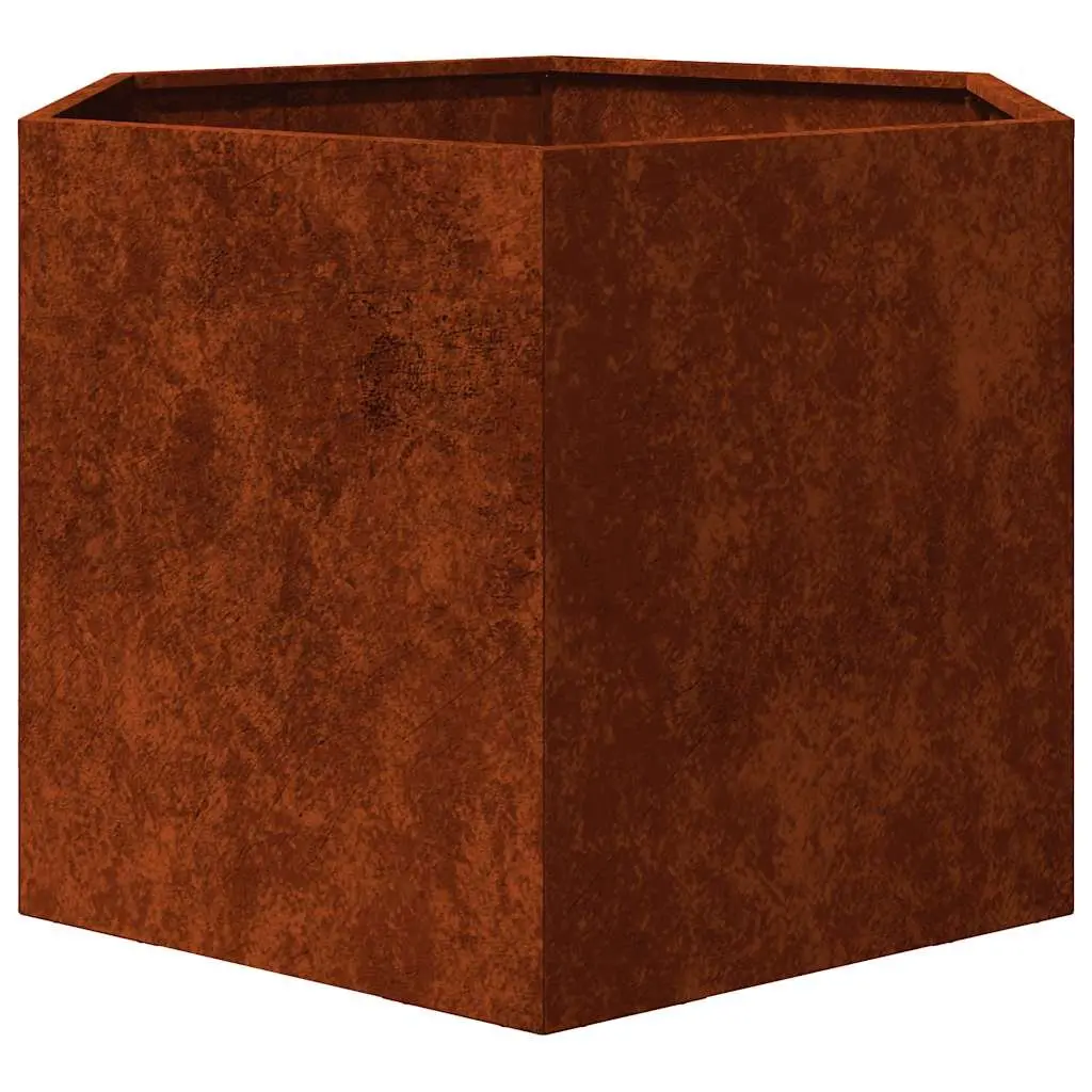 Corten Steel Planter Box 60x60x45cm Brown Weathering Steel Garden Flower Box