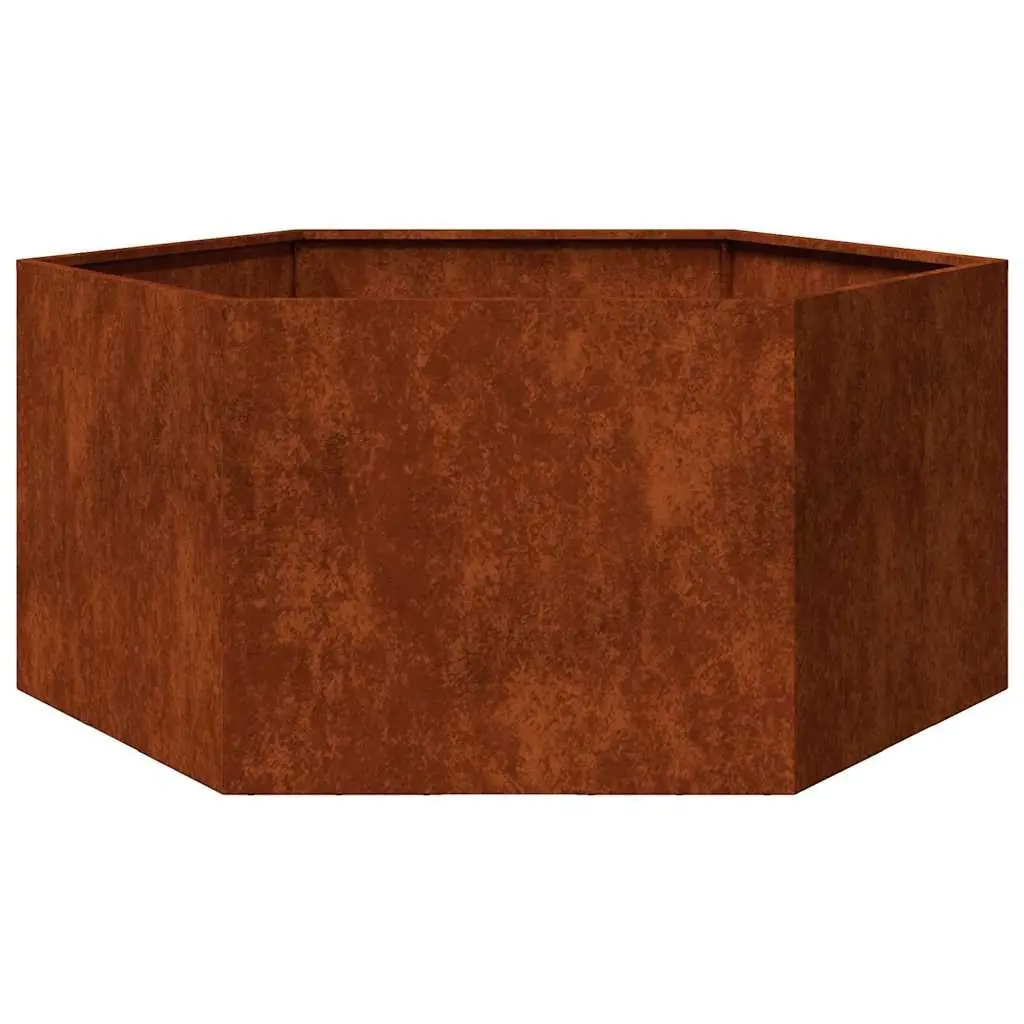 Corten Steel Planter Box 90x90x45 cm Brown Raised Garden Bed