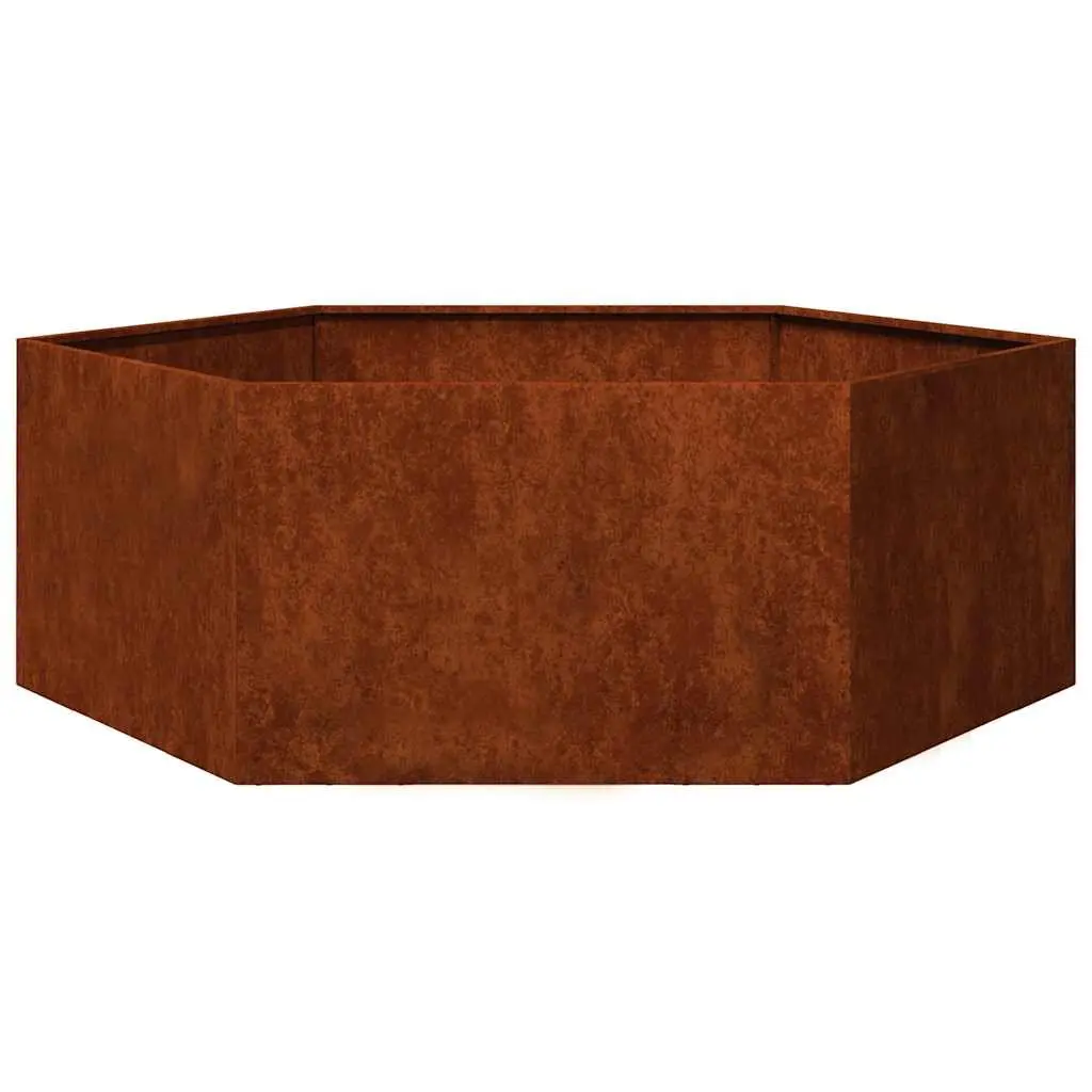 Planter Box Large Garden Raised Bed Outdoor Weathering Steel Brown Container