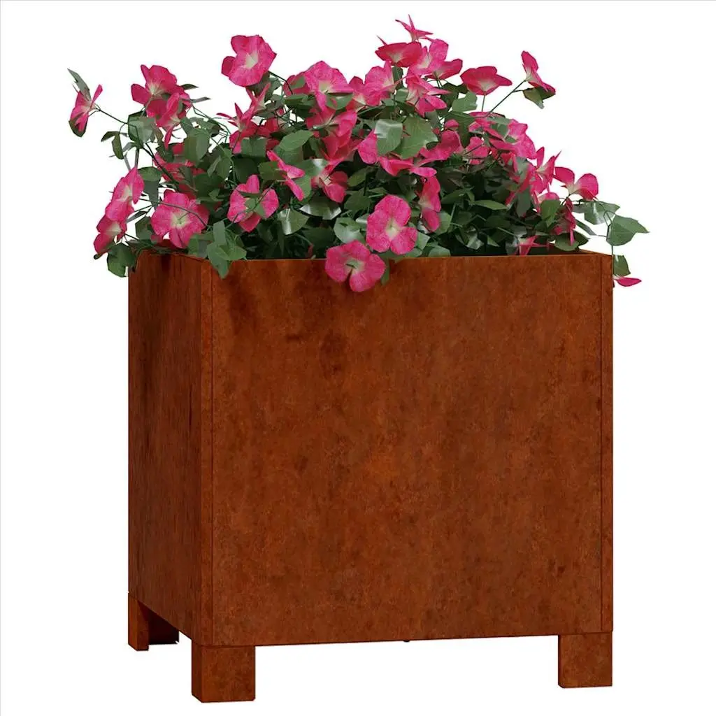 Planter with Legs Corten Steel Garden Flower Box Outdoor Patio Decoration