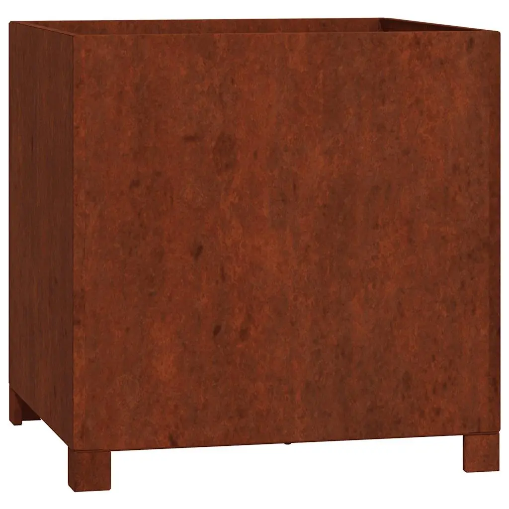 Planters with Legs 2 pcs Brown 50x50x50 cm Corten Steel Garden Raised Bed