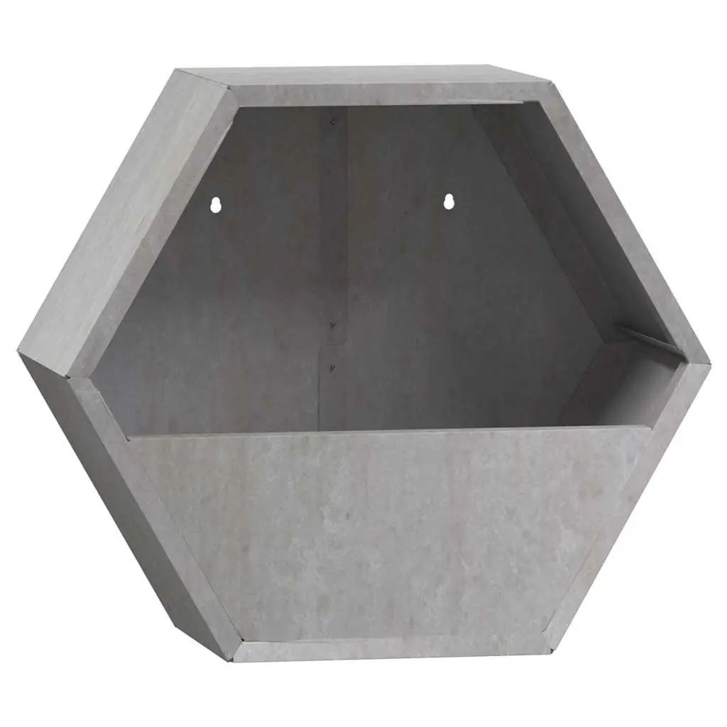 Wall Planters Corten Steel 30x10x25cm Brown Set of 2 for Garden Balcony Patio Decoration