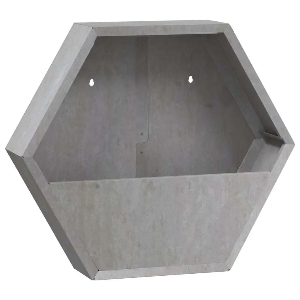 Corten Steel Wall Planters Set of Two 46x10x40 cm Brown Outdoor Garden Decor