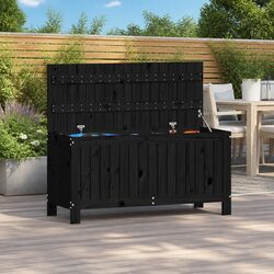 Practical Black Garden Storage Box 108x42.5x54cm