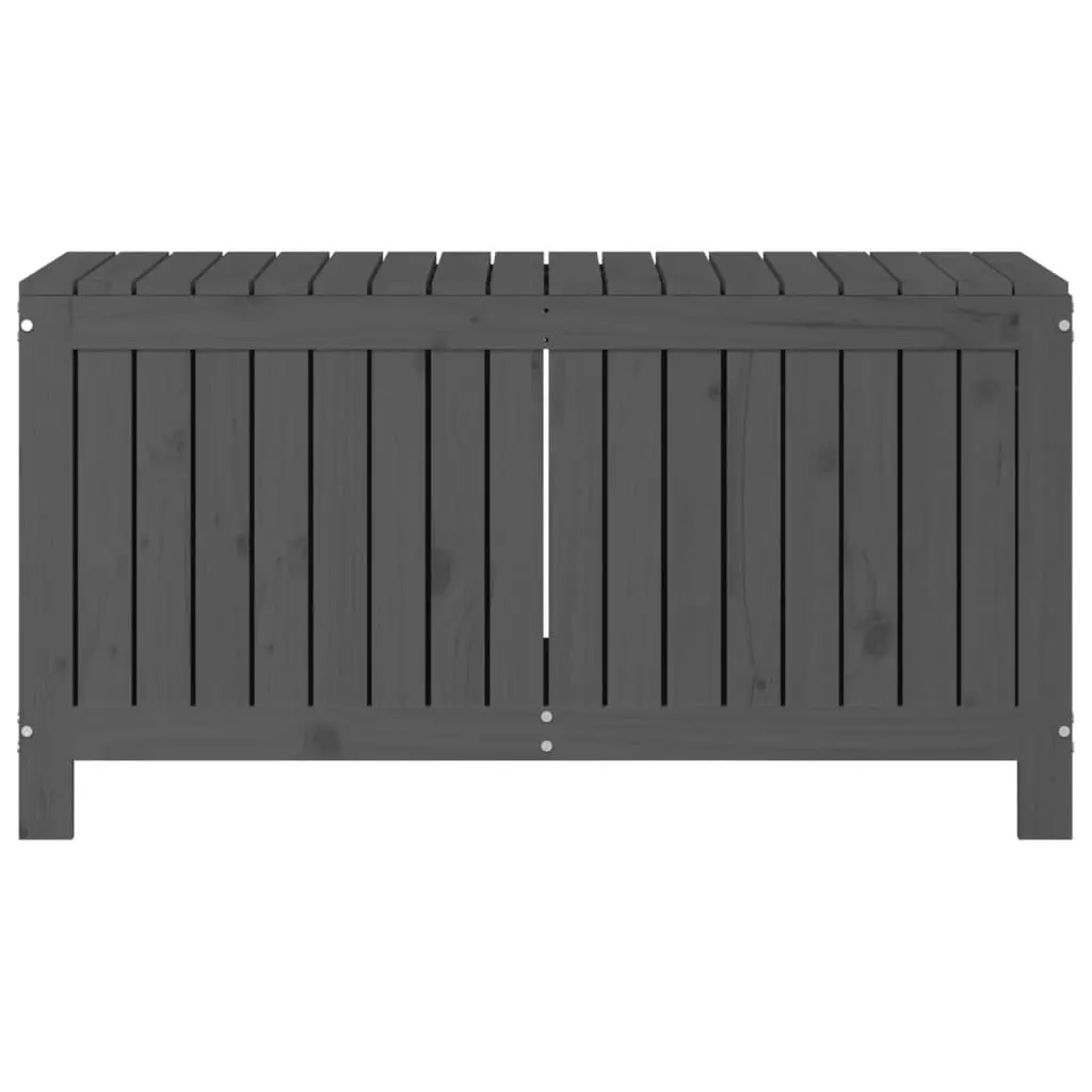 Garden Storage Box Solid Pine Wood 115x49x60 cm Grey Outdoor