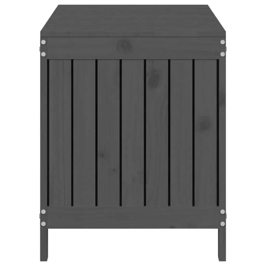 Garden Storage Box Solid Pine Wood 115x49x60 cm Grey Outdoor