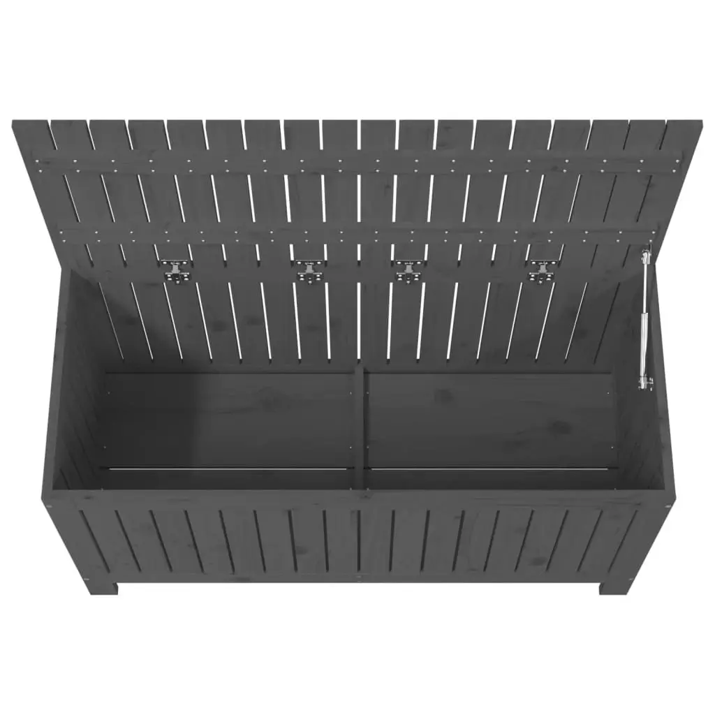 Garden Storage Box Solid Pine Wood 115x49x60 cm Grey Outdoor