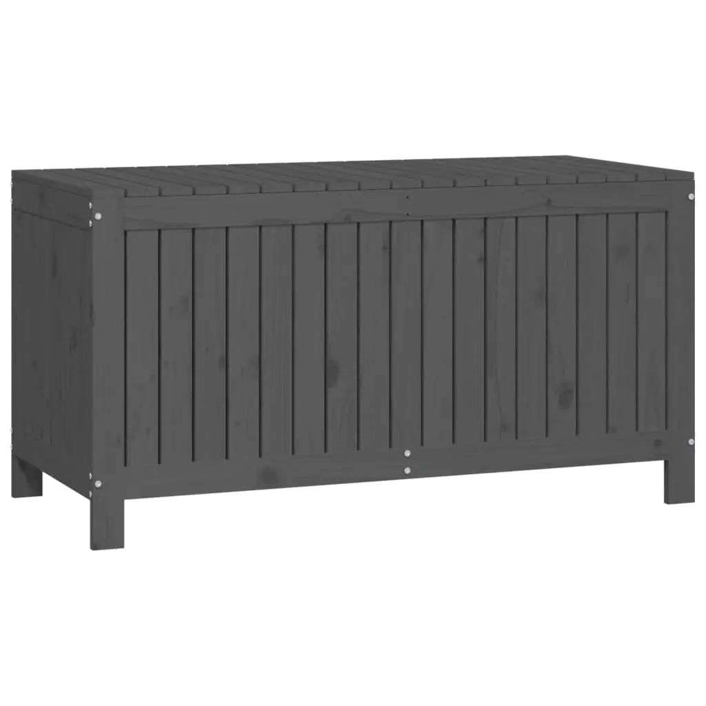 Garden Storage Box Solid Pine Wood Grey Outdoor 121 x 55 x 64 cm