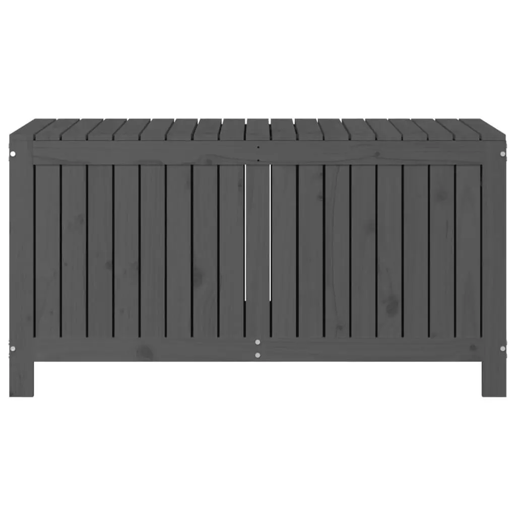 Garden Storage Box Solid Pine Wood Grey Outdoor 121 x 55 x 64 cm