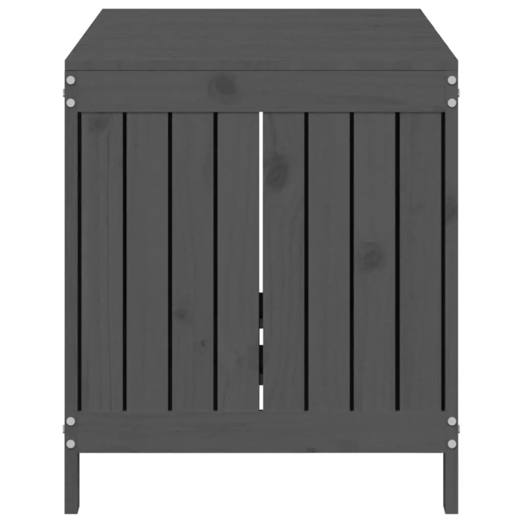 Garden Storage Box Solid Pine Wood Grey Outdoor 121 x 55 x 64 cm