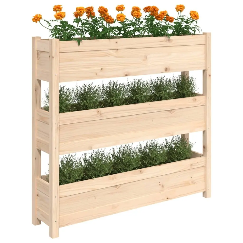 Planter with 3 Boxes for Garden and Patio Use