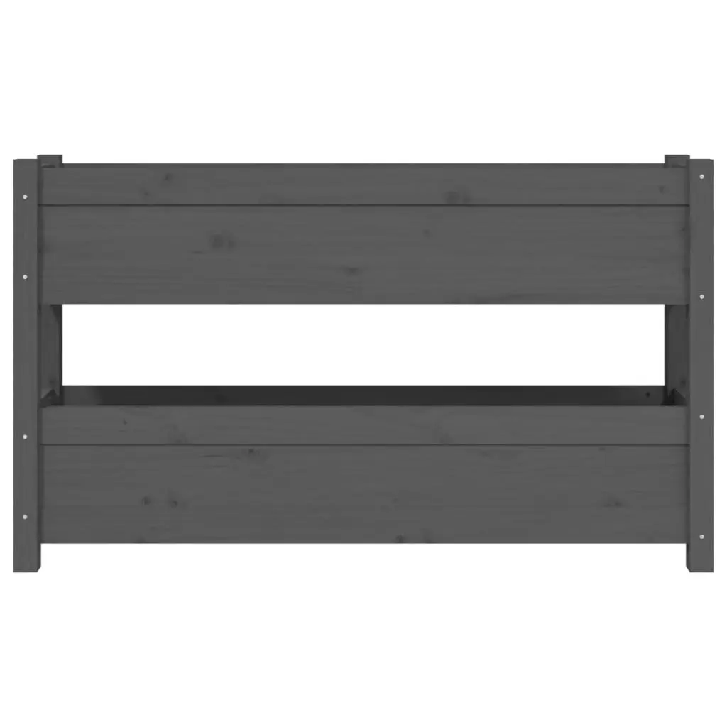 Grey Wooden Planter Box for Gardens and Patios