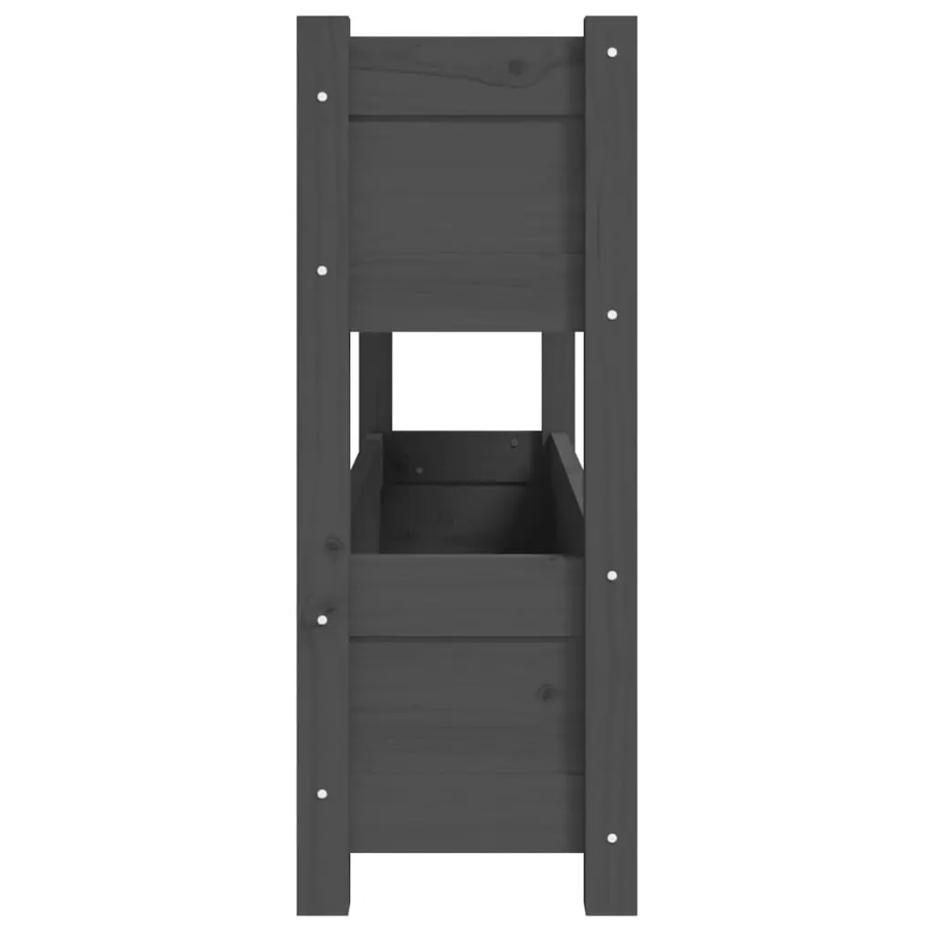 Grey Wooden Planter Box for Gardens and Patios