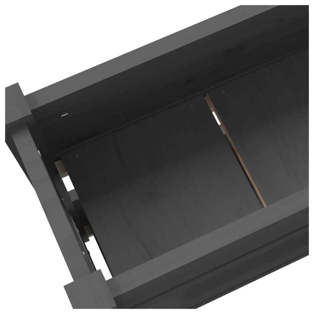 Grey Wooden Planter Box for Gardens and Patios