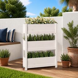 Practical Wooden Planter Box for Indoor and Outdoor Use
