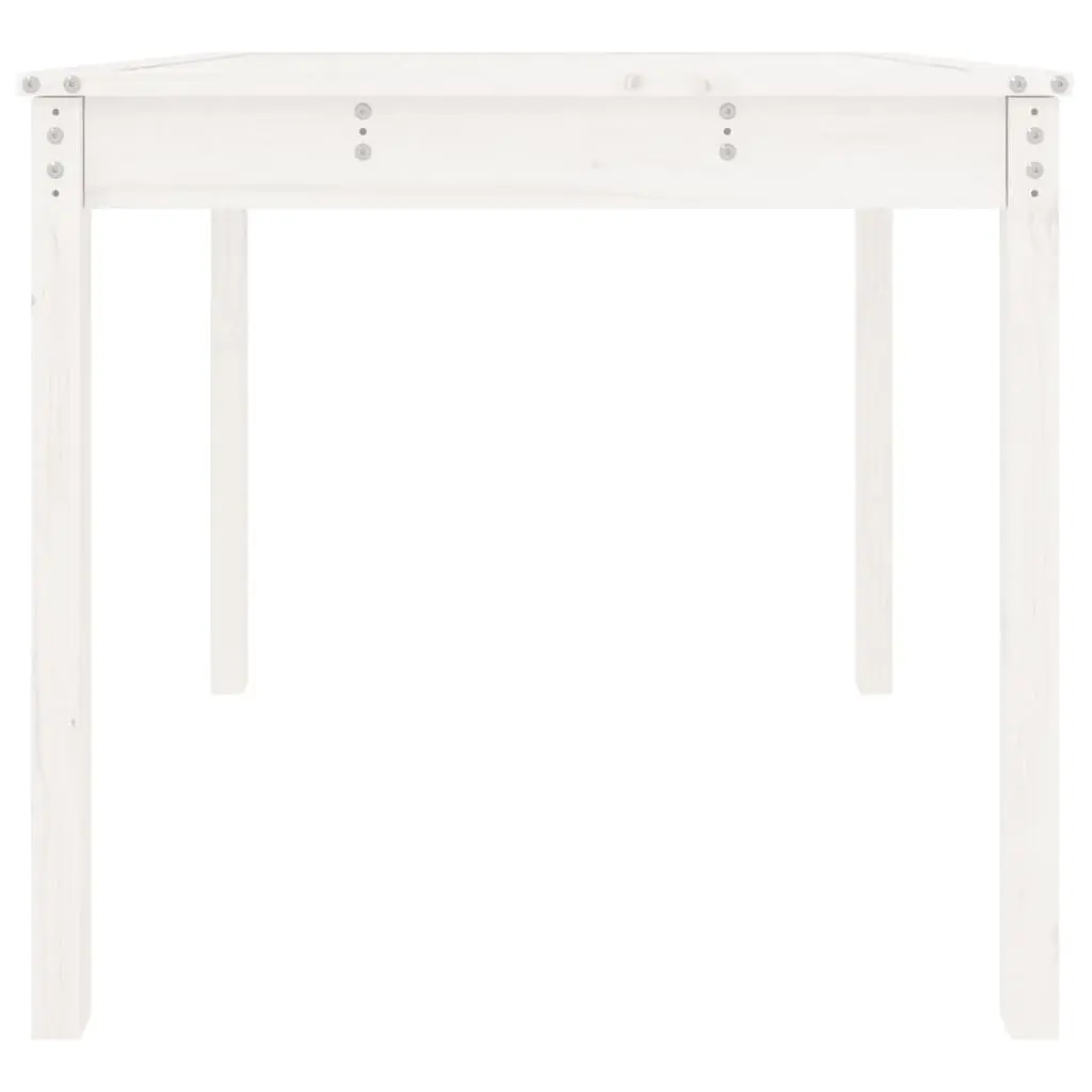 Garden Table Solid Wood Pine 82.5x82.5x76 cm White Outdoor Patio Furniture